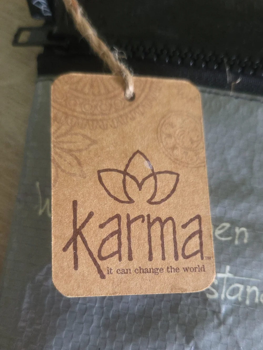 Karma  Gray Skull Zip Pouch